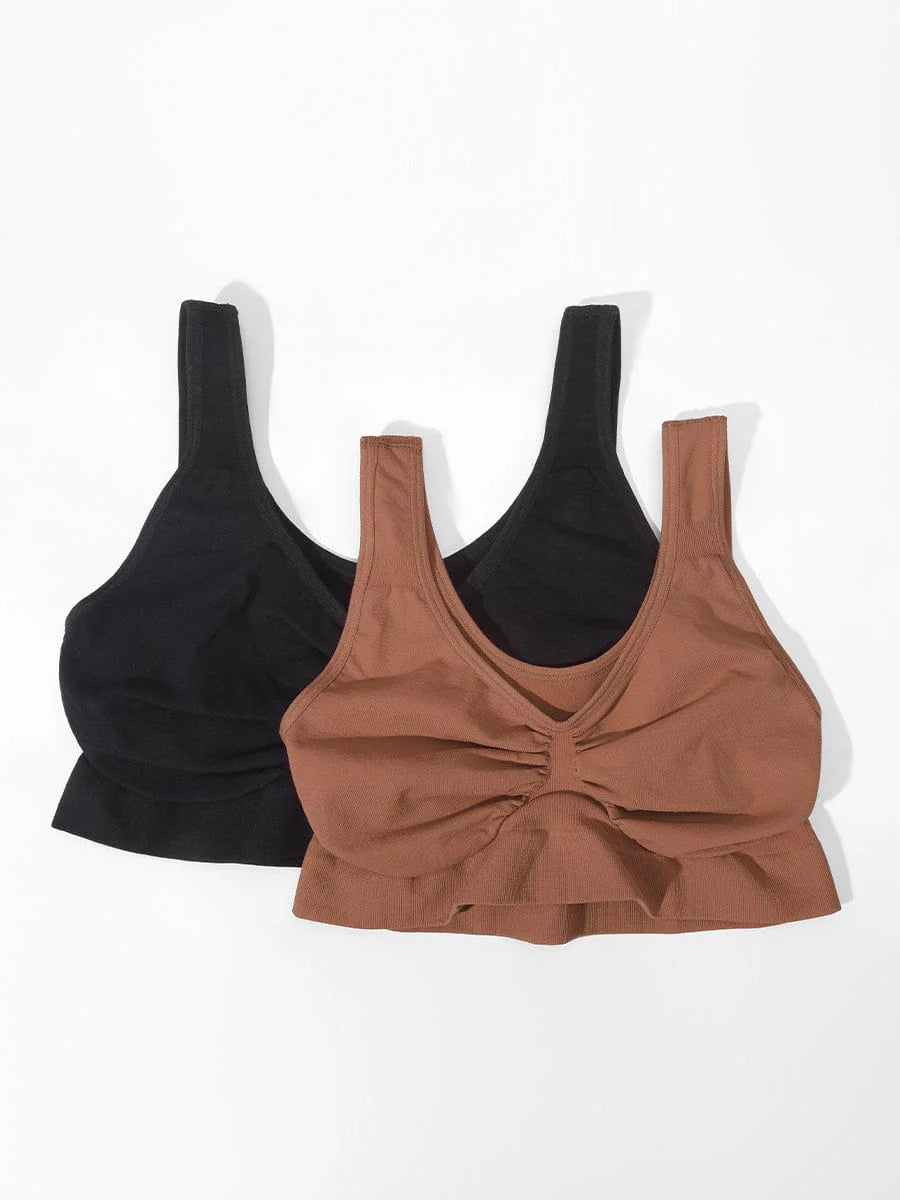 Seamless Wide-Back Support Bra