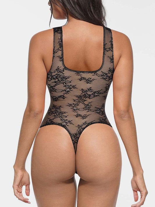 Lace Sculpt V-Neck Bodysuit