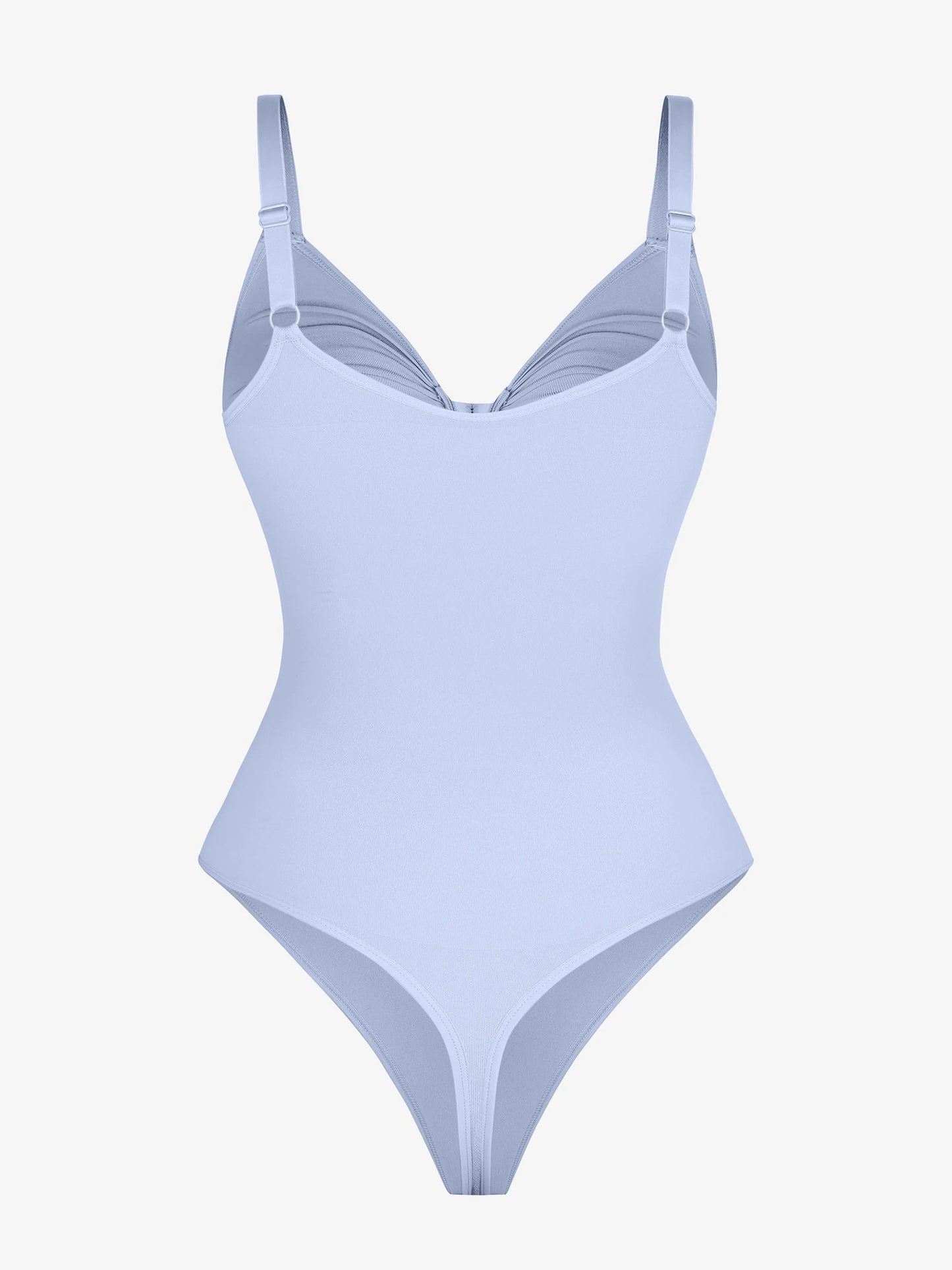 Wholesale Seamless Plunge Chest Support Bodysuit with Clips Inside