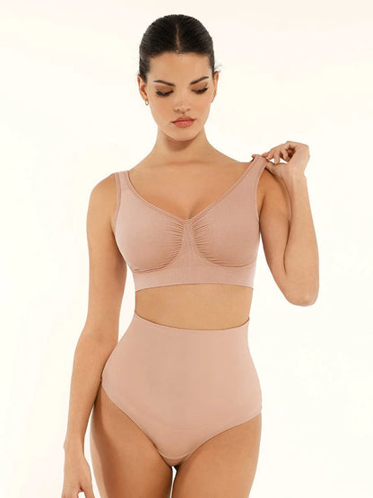 Seamless Wide-Back Support Bra