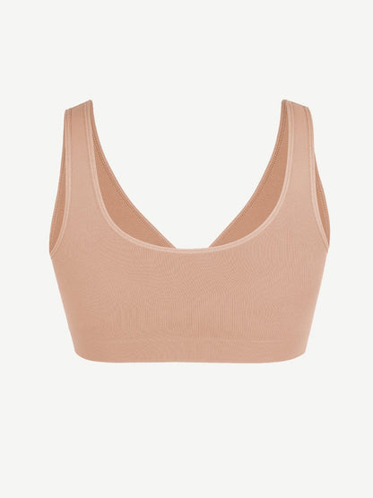 Seamless Wide-Back Support Bra