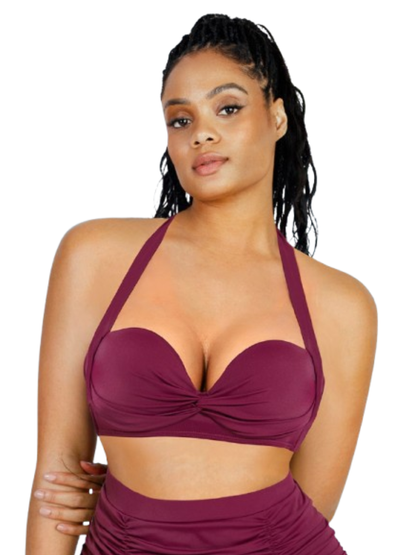 Strappy Twist Knot Sculpt Tankini Set