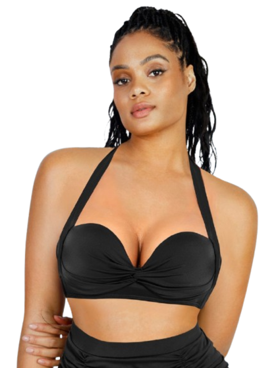 Strappy Twist Knot Sculpt Tankini Set