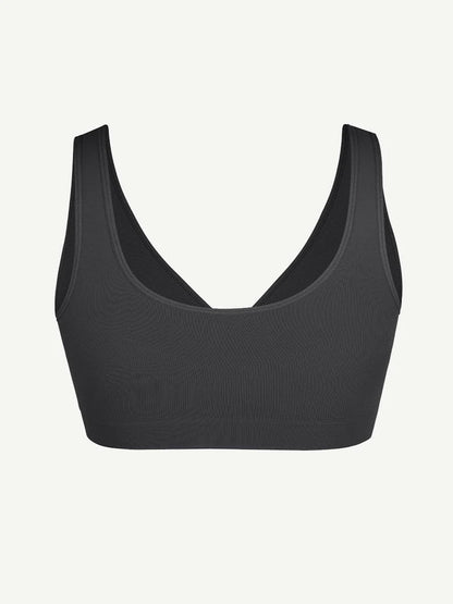 Seamless Wide-Back Support Bra