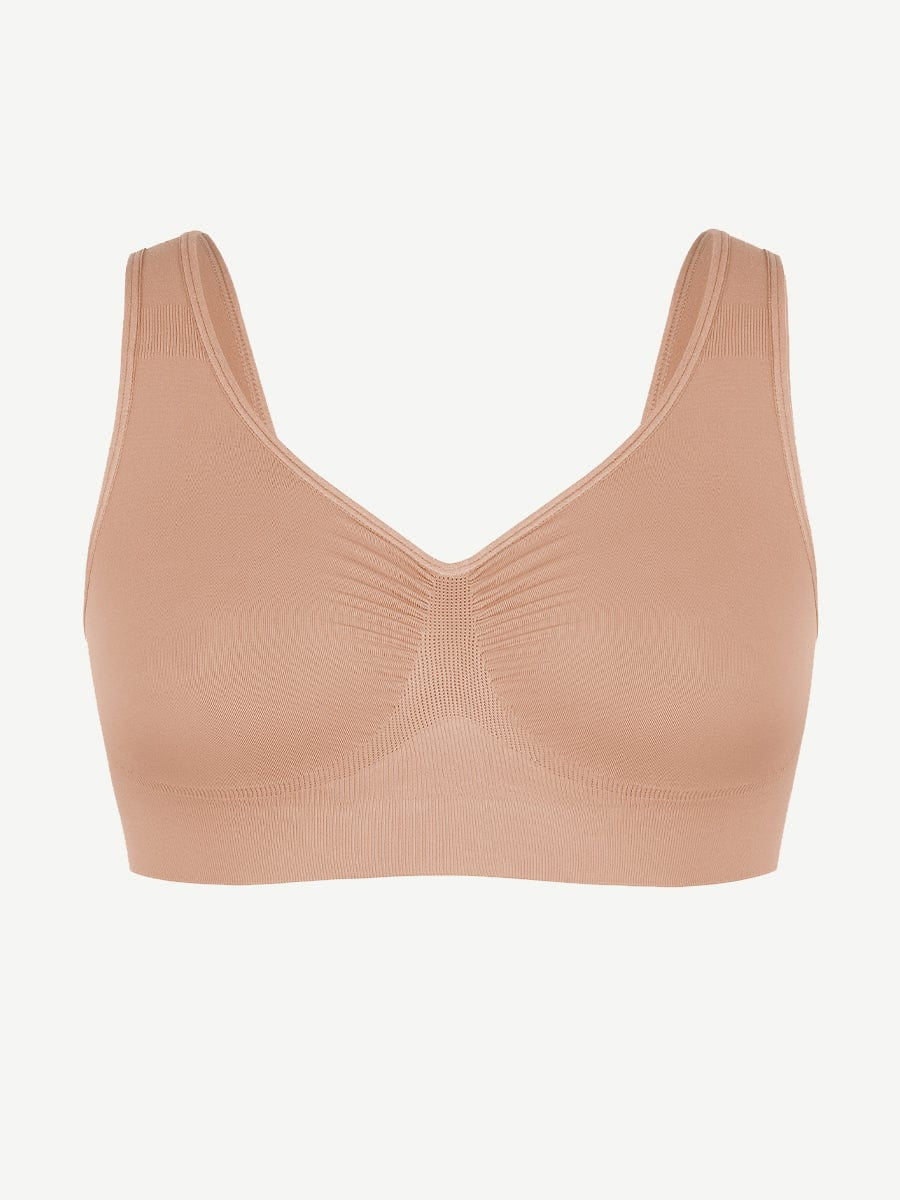Seamless Wide-Back Support Bra