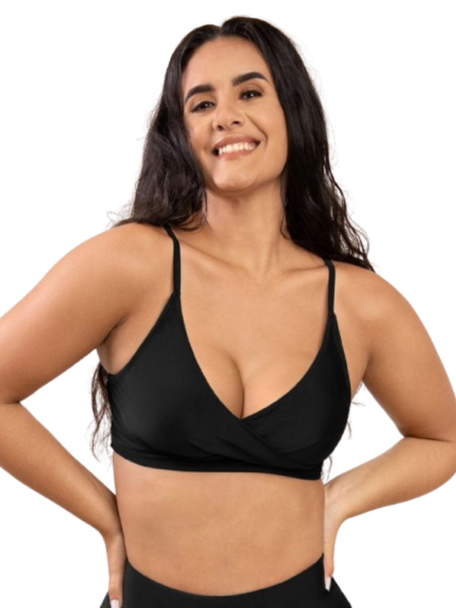 Cross-Front Sculpt One-Piece Swimsuit Top