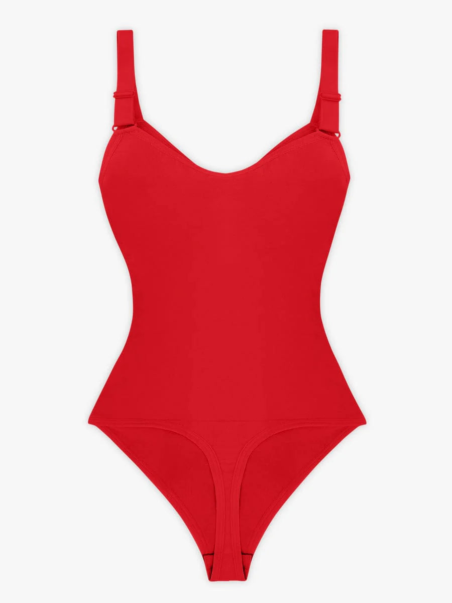 Wholesale Seamless Plunge Chest Support Bodysuit with Clips Inside