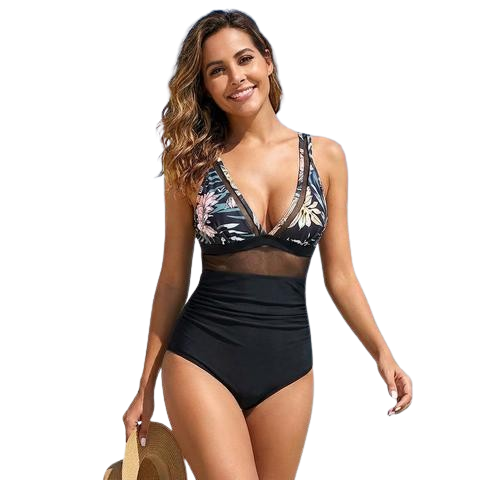 Neck-Halter One-Piece Swimsuit