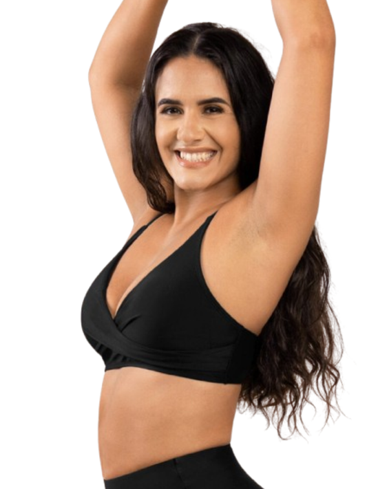 Cross-Front Sculpt One-Piece Swimsuit Top