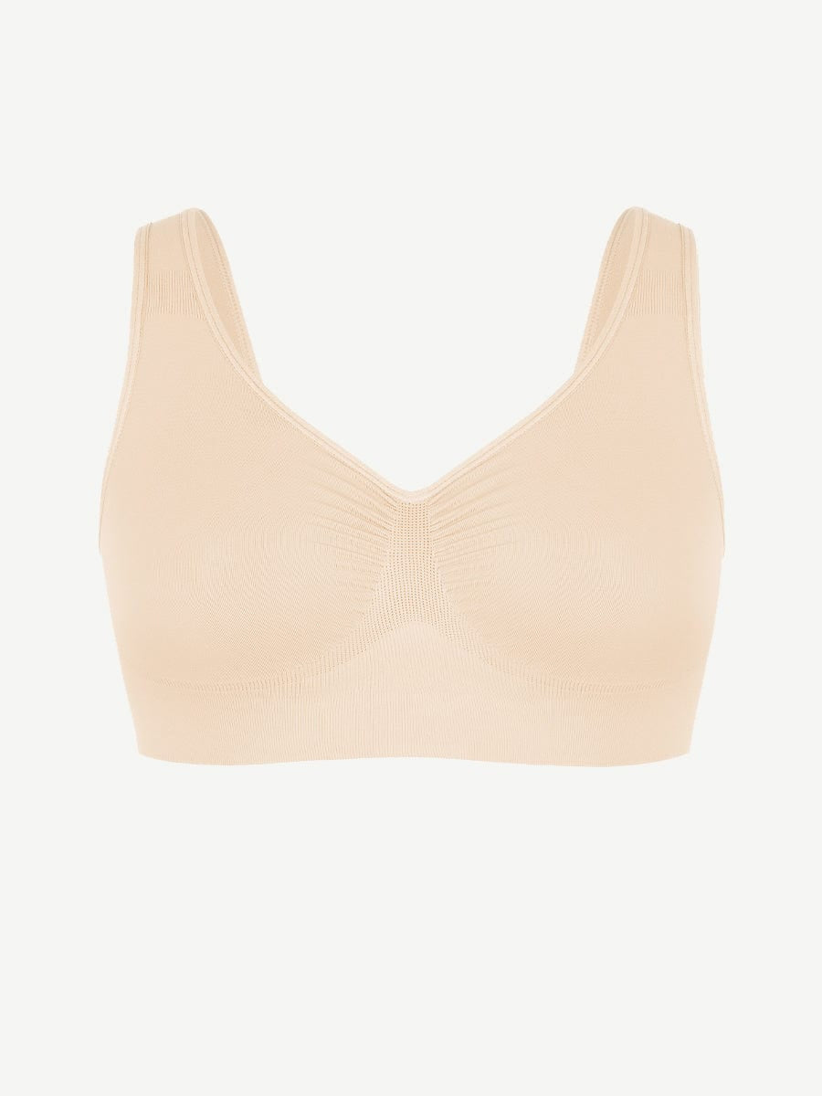 Seamless Wide-Back Support Bra
