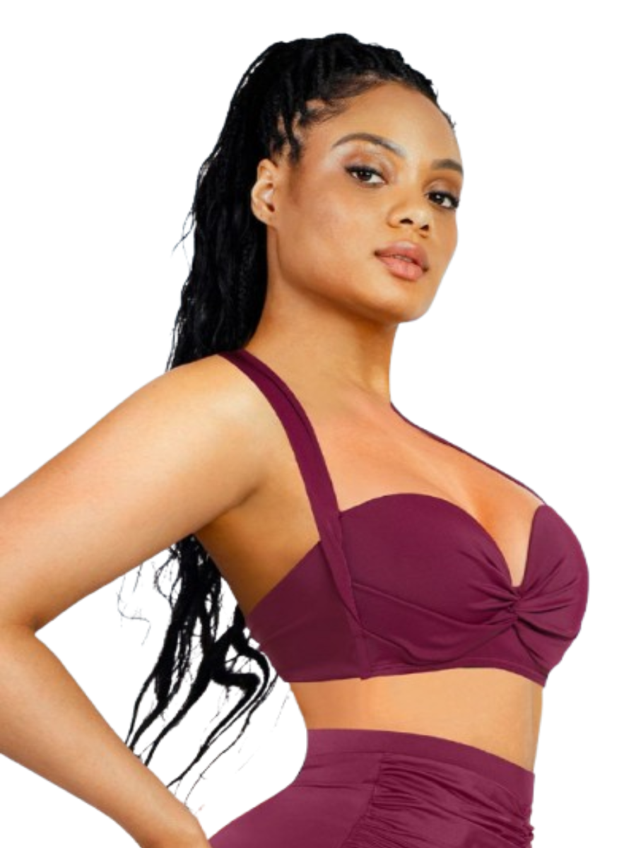 Strappy Twist Knot Sculpt Tankini Set