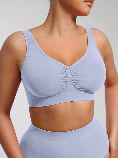 Seamless Wide-Back Support Bra
