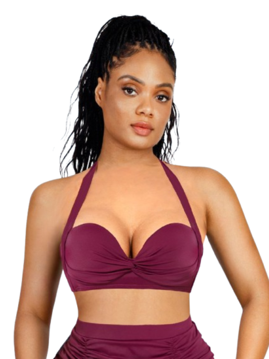 Strappy Twist Knot Sculpt Tankini Set