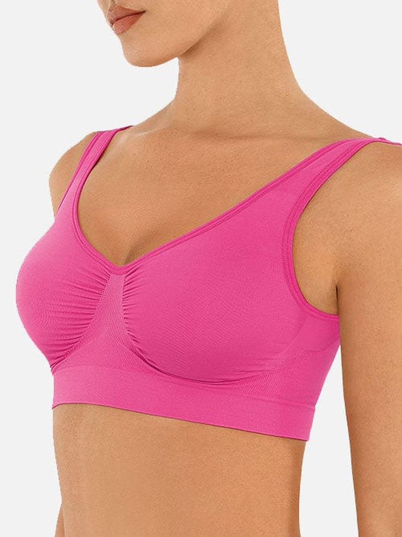 Seamless Wide-Back Support Bra