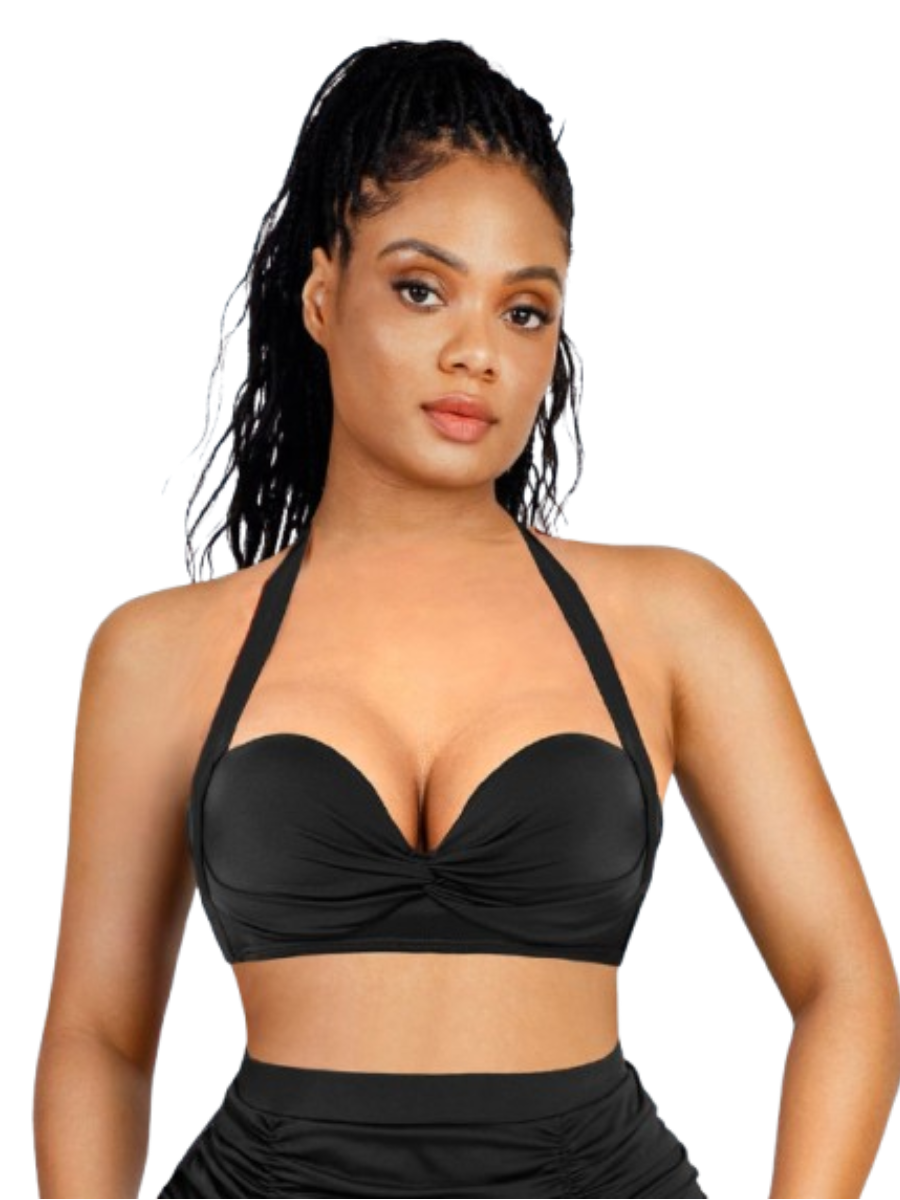 Strappy Twist Knot Sculpt Tankini Set