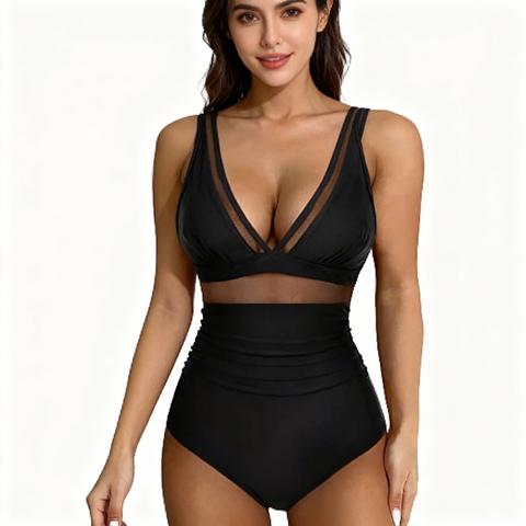 Neck-Halter One-Piece Swimsuit