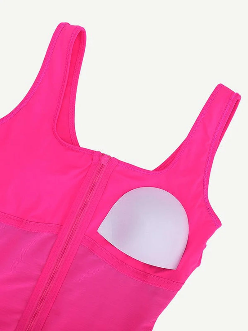 Zip Sculpt High-Leg One-Piece Swimsuit