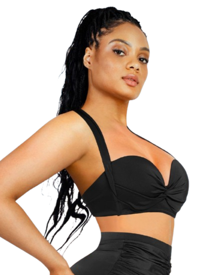 Strappy Twist Knot Sculpt Tankini Set