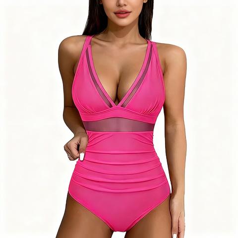 Neck-Halter One-Piece Swimsuit