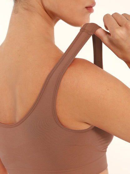 Seamless Wide-Back Support Bra