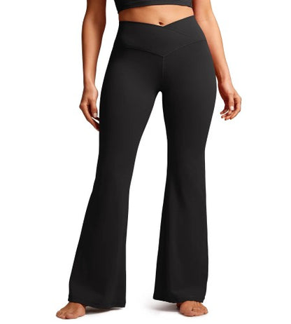Crossover Flare Leggings – High-Waist