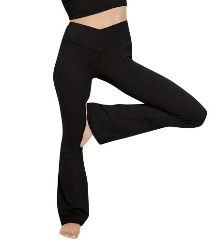 Crossover Flare Leggings – High-Waist