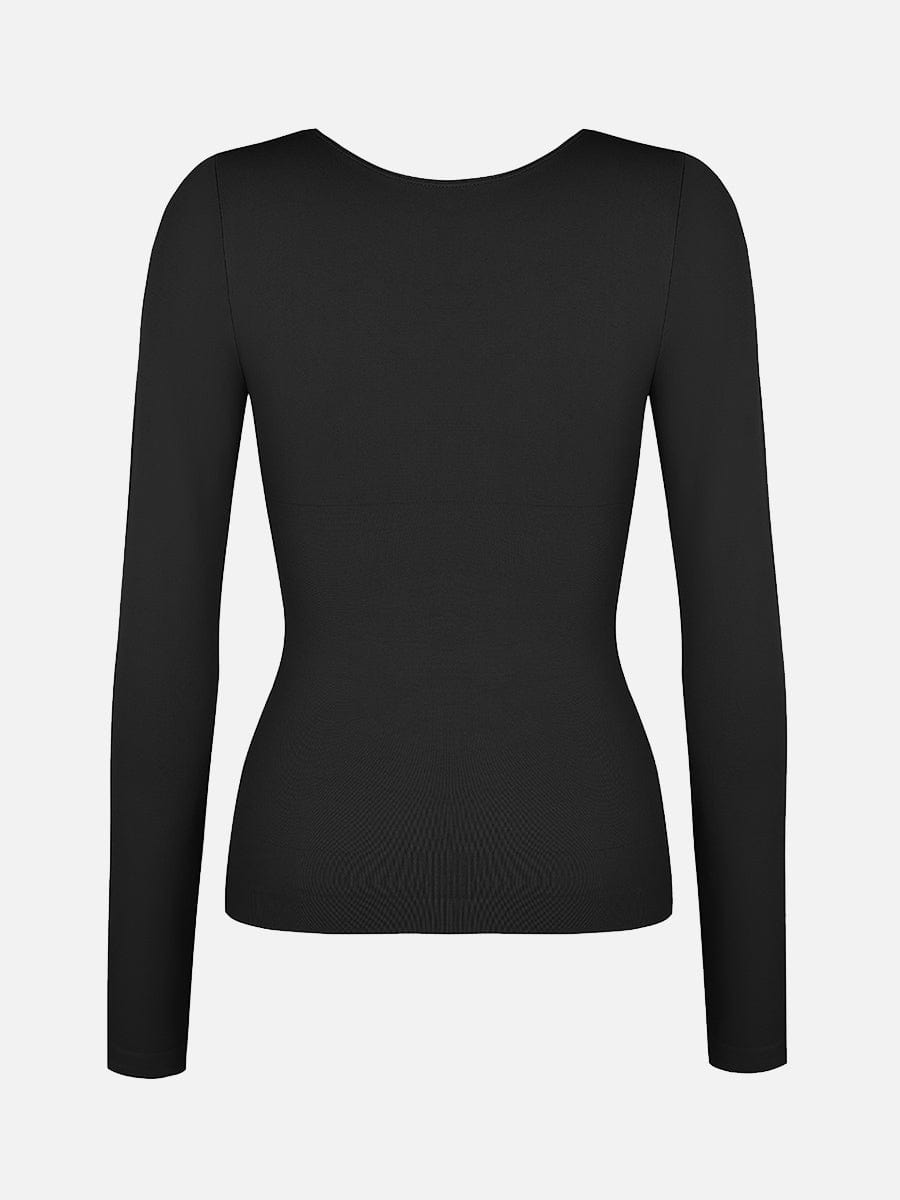 Diamond-Neck Seamless Sculpt Top