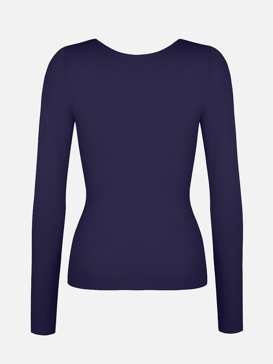 Diamond-Neck Seamless Sculpt Top