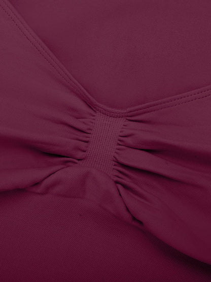 Diamond-Neck Seamless Sculpt Top