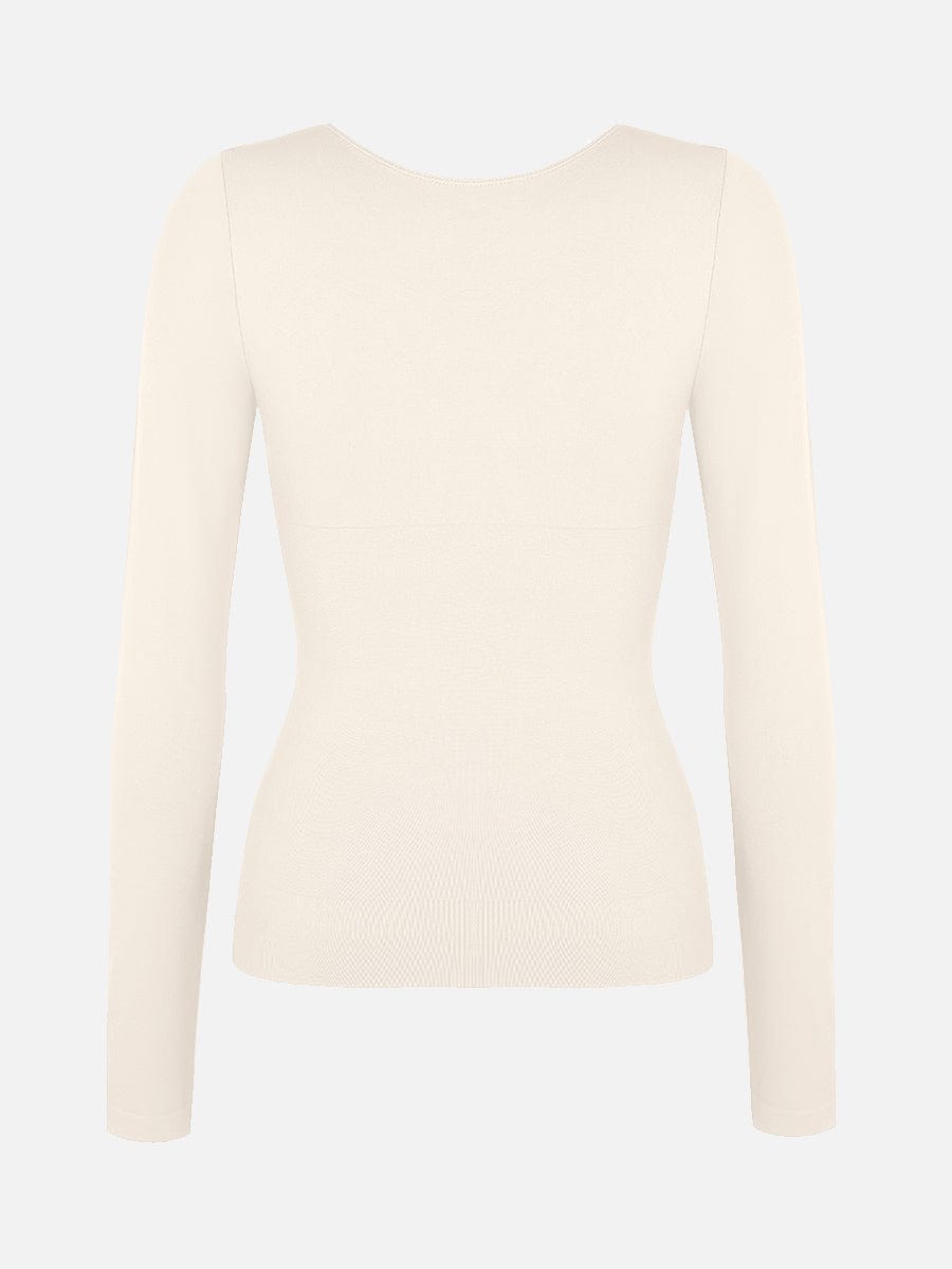 Diamond-Neck Seamless Sculpt Top