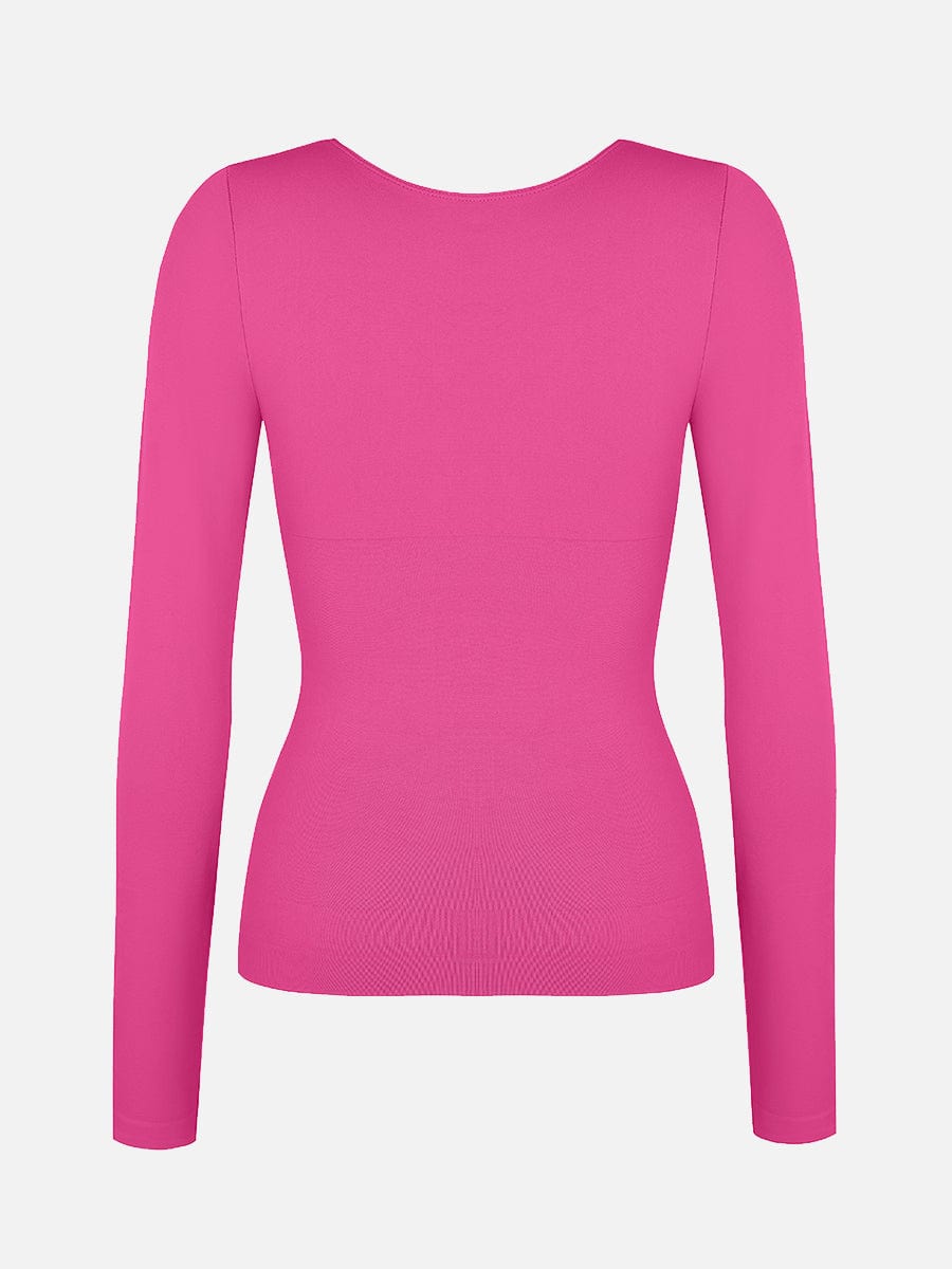 Diamond-Neck Seamless Sculpt Top