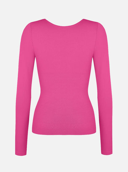 Diamond-Neck Seamless Sculpt Top