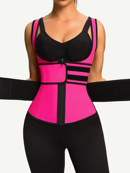 Double Belt Latex Sculpt Vest Waist Trainer