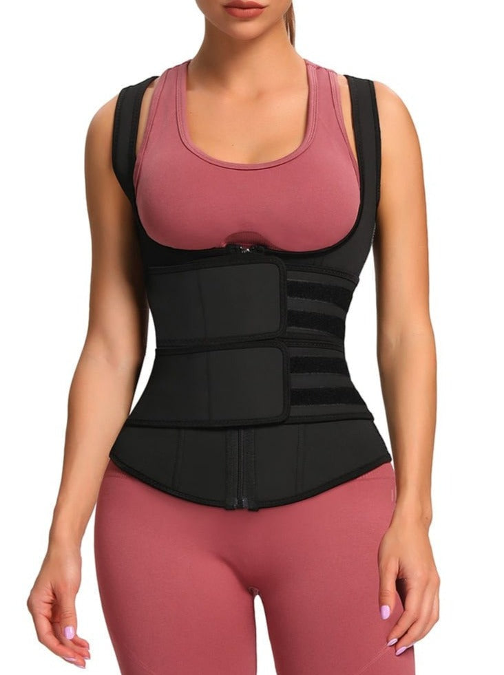 Double Belt Latex Sculpt Vest Waist Trainer