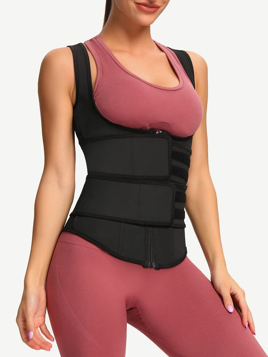 Double Belt Latex Sculpt Vest Waist Trainer