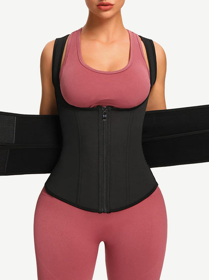 Double Belt Latex Sculpt Vest Waist Trainer