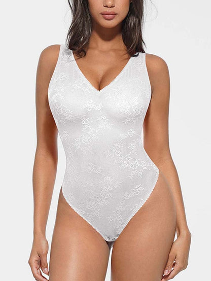 Lace Sculpt V-Neck Bodysuit