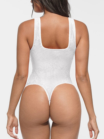 Lace Sculpt V-Neck Bodysuit