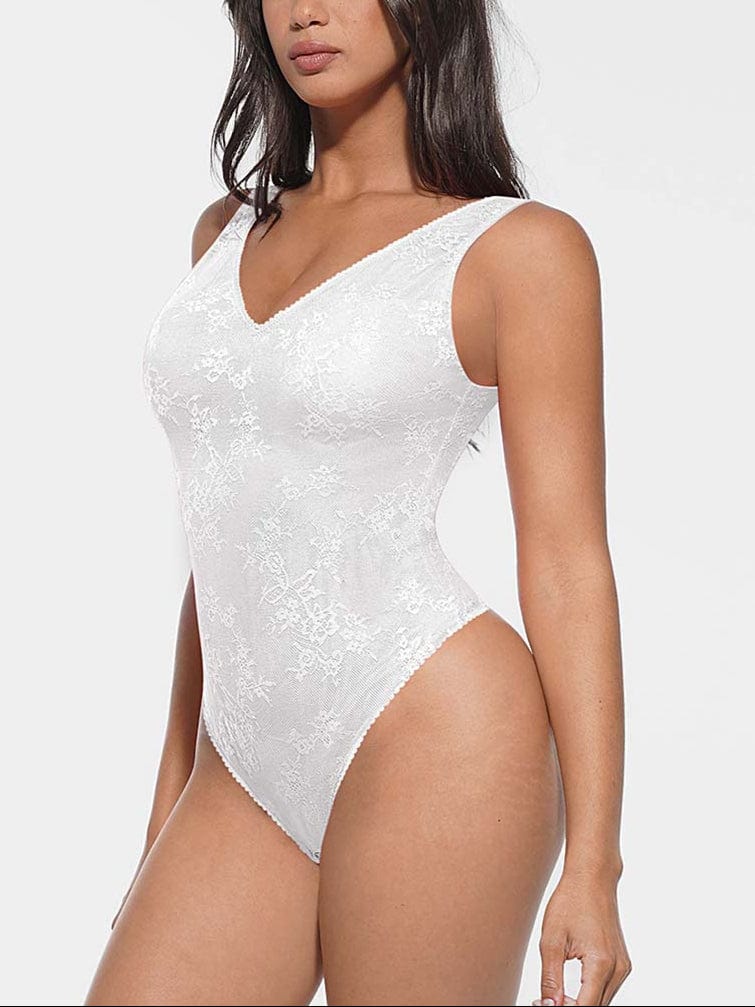 Lace Sculpt V-Neck Bodysuit
