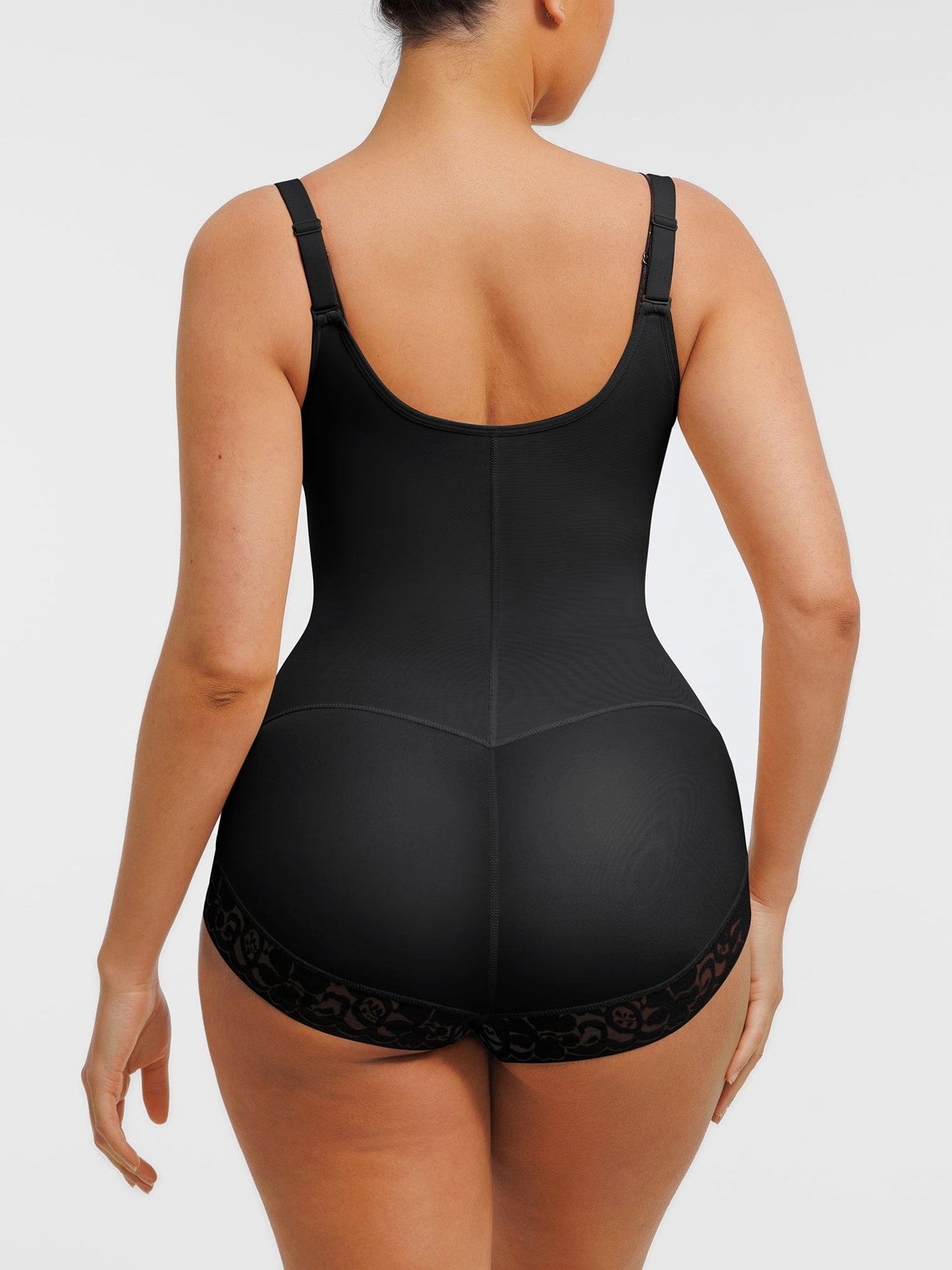 Luxe Sculpt U-Neck Front-Zip Lace Shaper