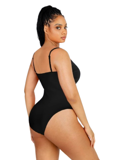 Pleated Sculpt Spaghetti-Strap One-Piece Swimsuit