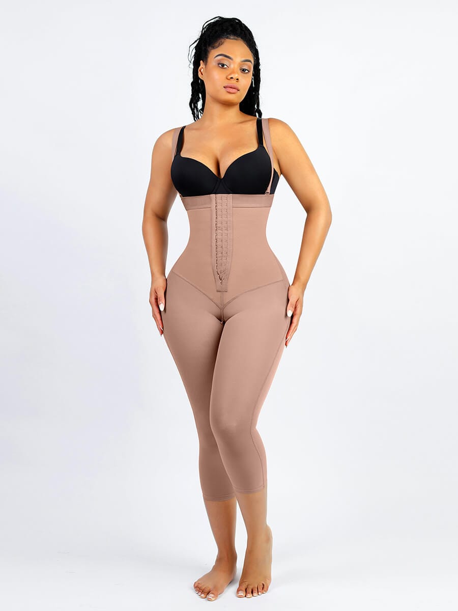 Power Sculpt Latex Open-Bust Calf-Length Shaper