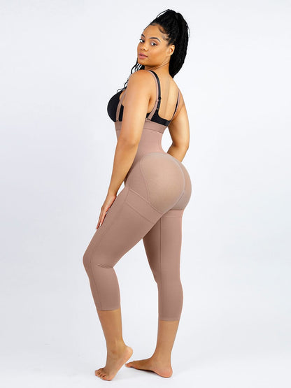 Power Sculpt Latex Open-Bust Calf-Length Shaper