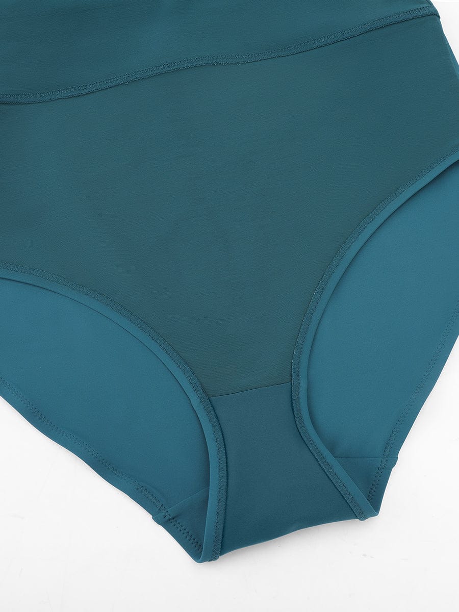 Ruched Sculpt Skirted V-Neck One-Piece