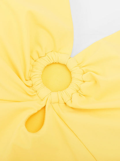 Ruched Sculpt V-Neck One-Piece Swimsuit