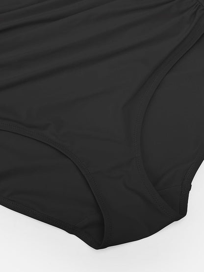 Ruched Sculpt V-Neck One-Piece Swimsuit