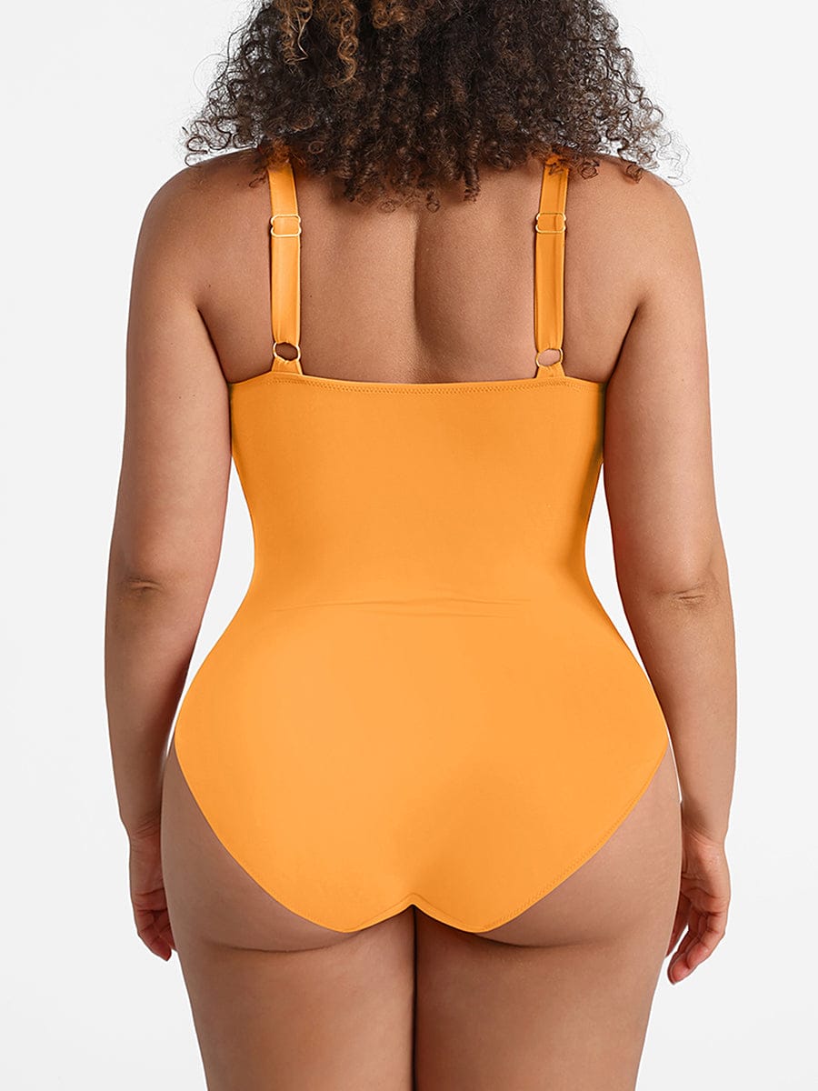 Ruched Sculpt V-Neck One-Piece Swimsuit