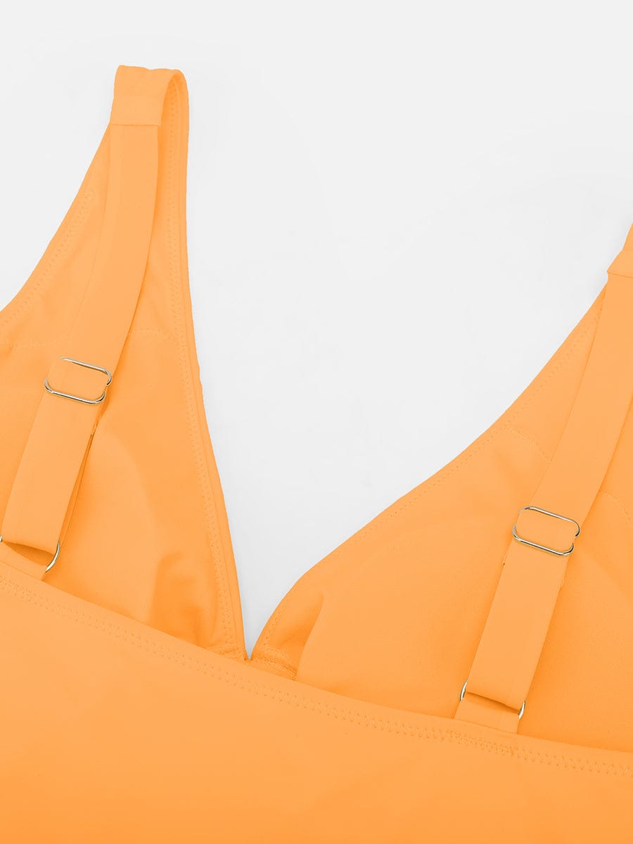 Ruched Sculpt V-Neck One-Piece Swimsuit