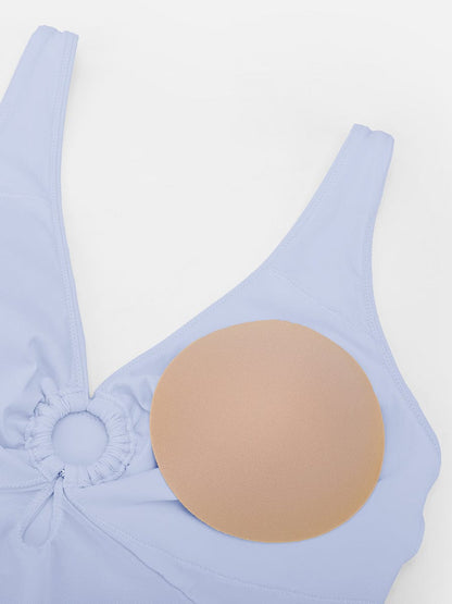 Ruched Sculpt V-Neck One-Piece Swimsuit