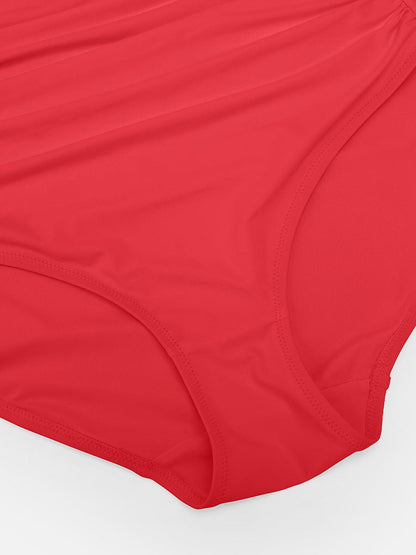 Ruched Sculpt V-Neck One-Piece Swimsuit